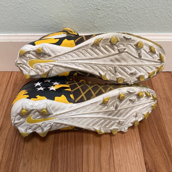 Nike Men’s Nike Field General Pro TD Football Cleats, Black and Yellow, Size 10 - Picture 6 of 8